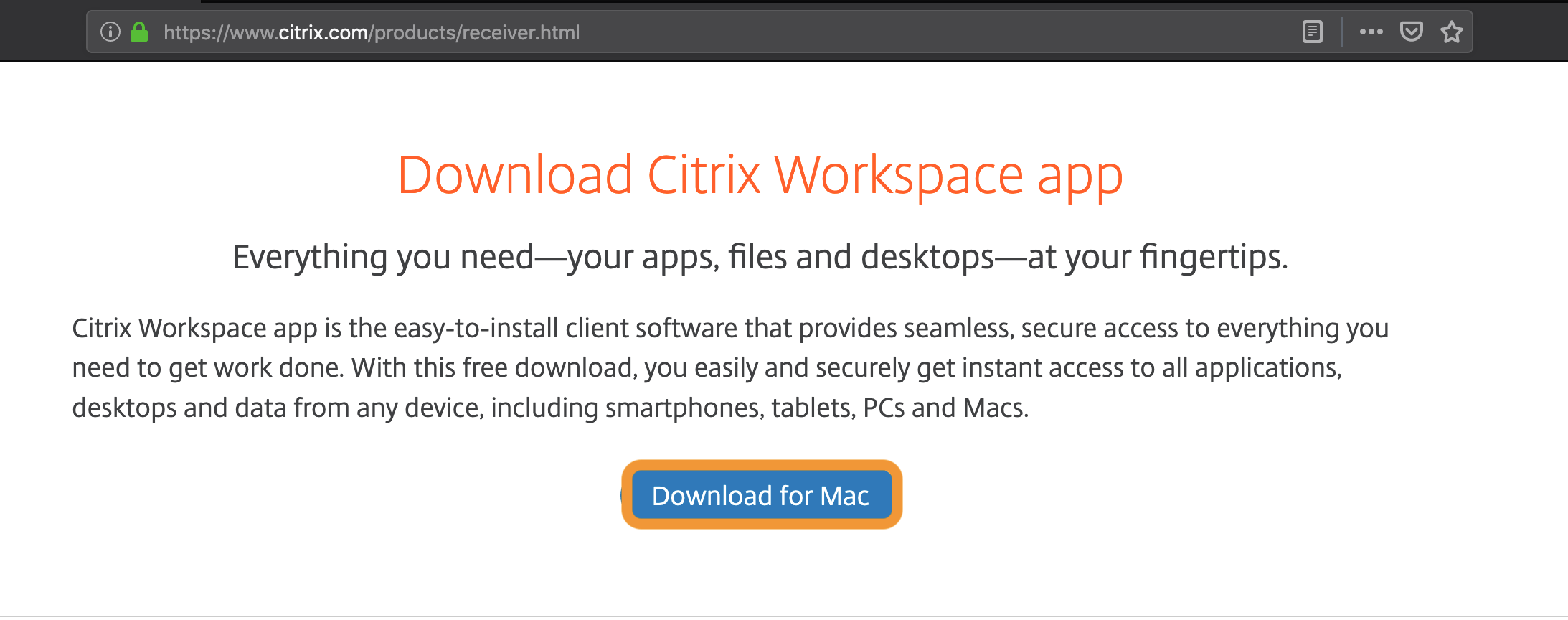 Citrix receiver for mac download mac